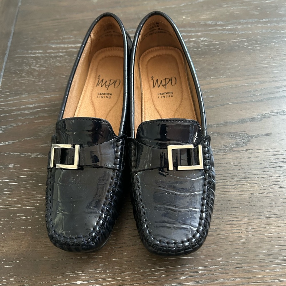 Impo Black Patent Leather Loafers